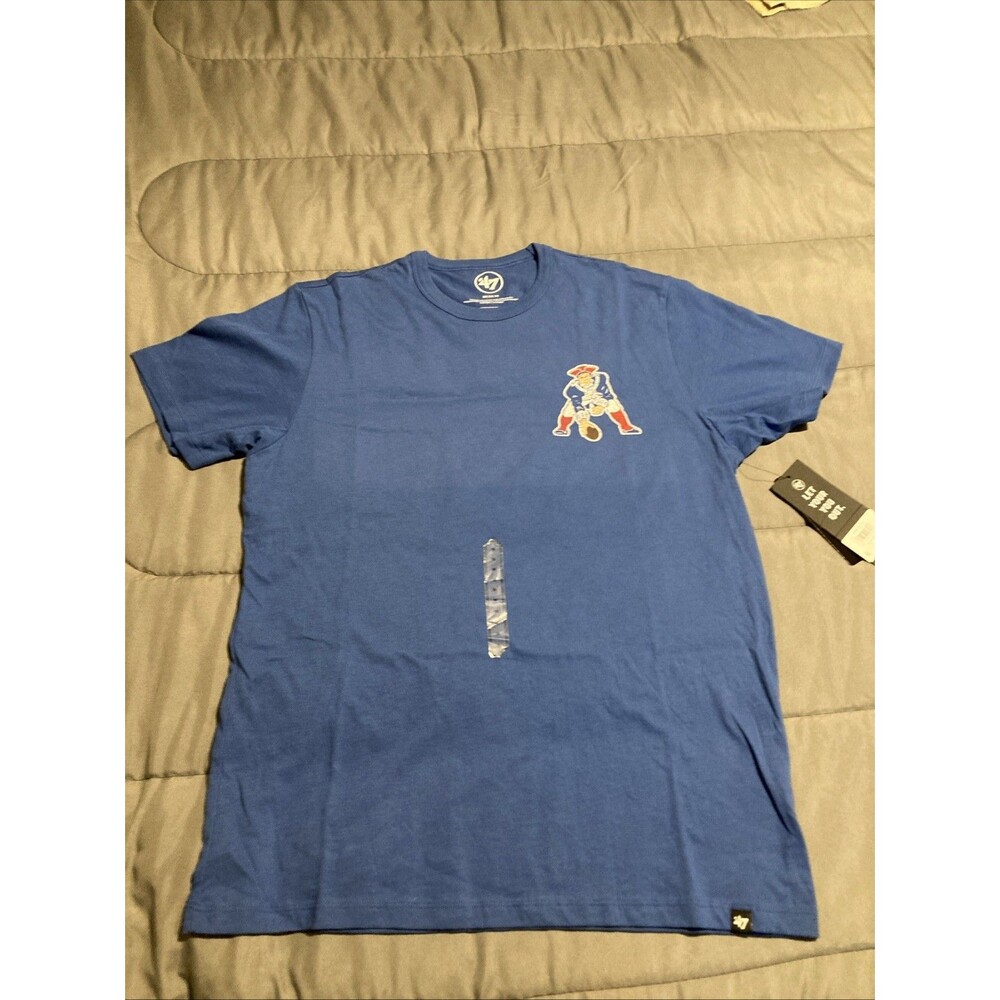 ‘47 BRAND NFL Team Apparel Blue T-shirt Adult Medium New England Patriots NWT